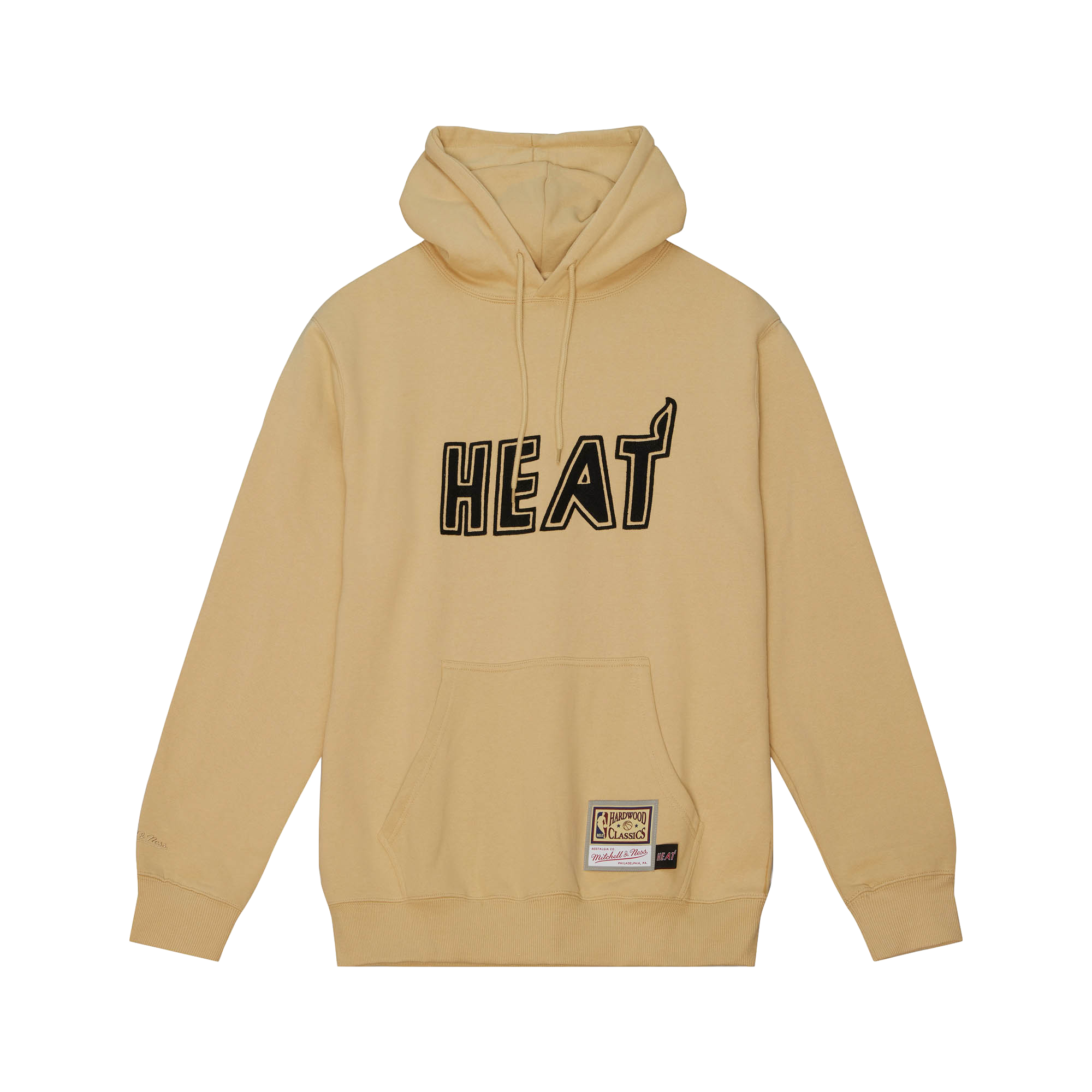 Mitchell and Ness Miami HEAT Khaki Hoodie Men's Hoodie Mitchell & Ness   