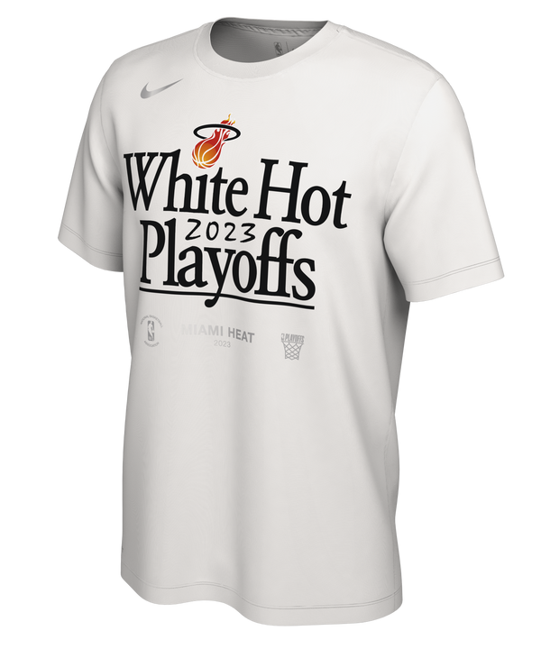 Nike Miami HEAT White Hot 2023 NBA Playoffs Tee UNISEXTEE NIKE   