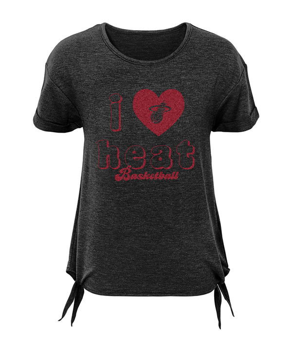 Miami HEAT Girls Love Side Tie Tee Girls Tee Outerstuff   