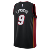 Pelle Larsson Nike Miami HEAT Icon Black Swingman Jersey - 2