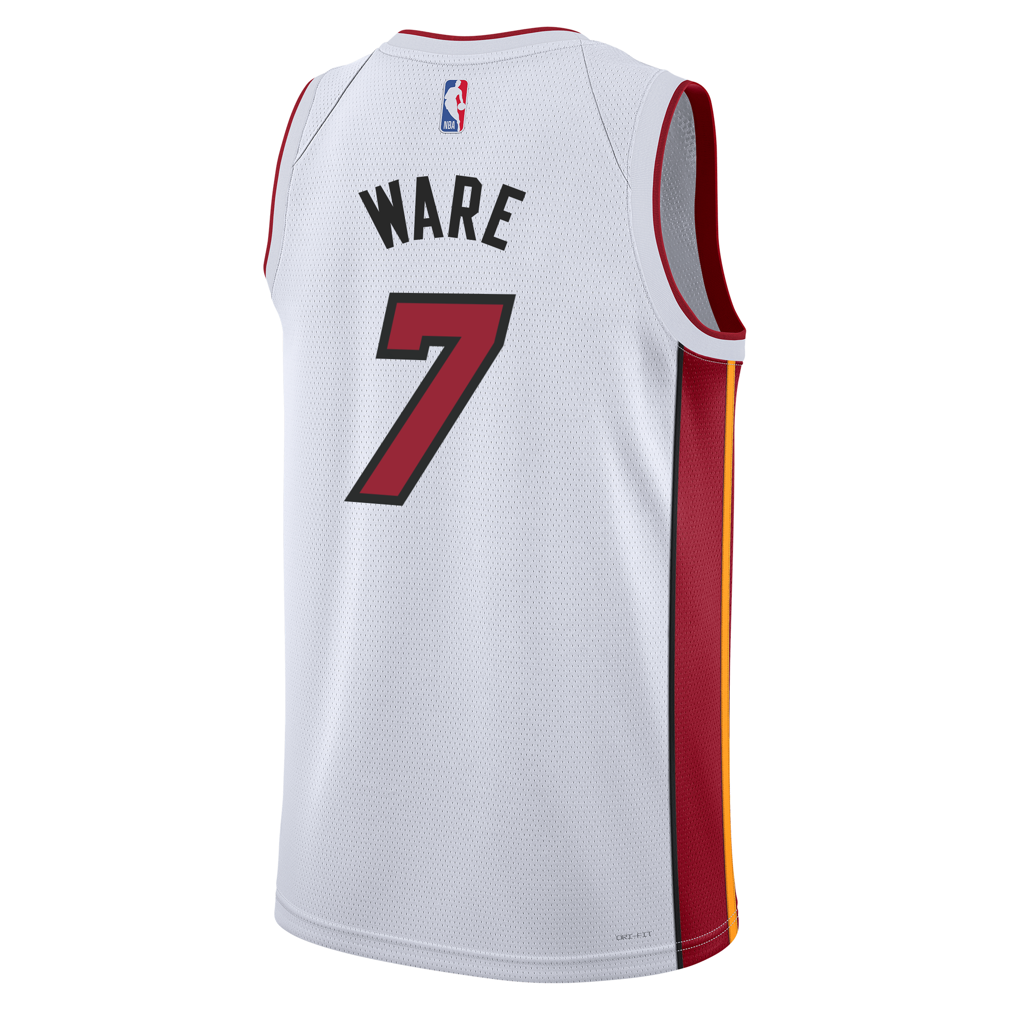 Kel'el Ware Nike Miami HEAT Association White Swingman Jersey Men's Jersey Nike   