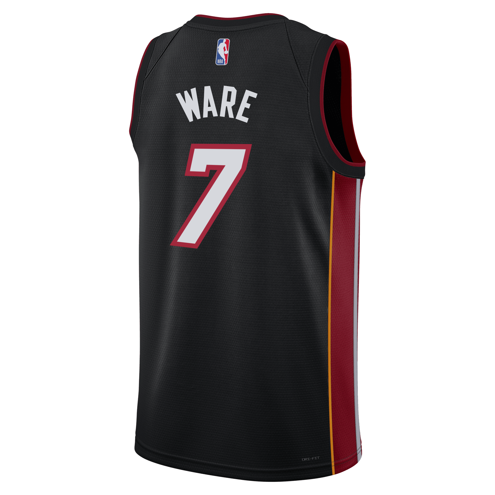 Kel'el Ware Nike Miami HEAT Icon Black Swingman Jersey MENS JERSEYS NIKE   