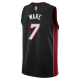 Kel'el Ware Nike Miami HEAT Icon Black Swingman Jersey - 2