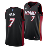 Kel'el Ware Nike Miami HEAT Icon Black Swingman Jersey - 3