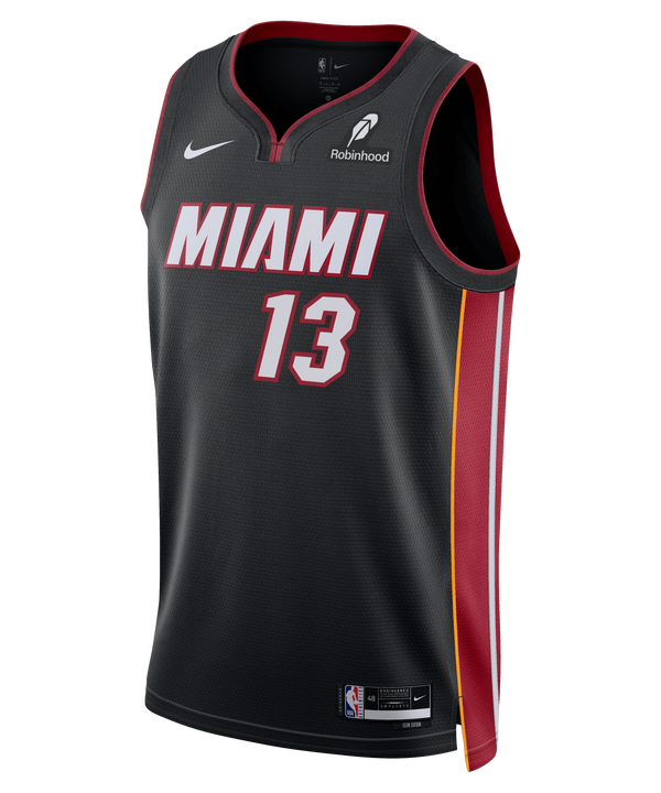 Bam Adebayo Nike Miami HEAT Icon Black Swingman Jersey Men's Jersey Nike   