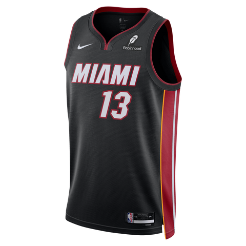 Bam Adebayo Nike Miami HEAT Icon Black Youth Swingman Jersey