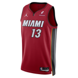 Bam Adebayo Nike Jordan Brand Miami HEAT Statement Red Swingman Jersey - 1