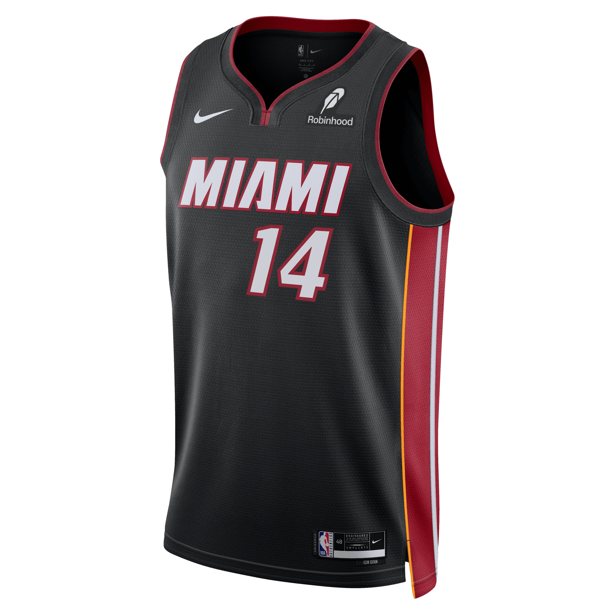 Tyler Herro Nike Miami HEAT Icon Black Swingman Jersey Men's Jersey Nike   