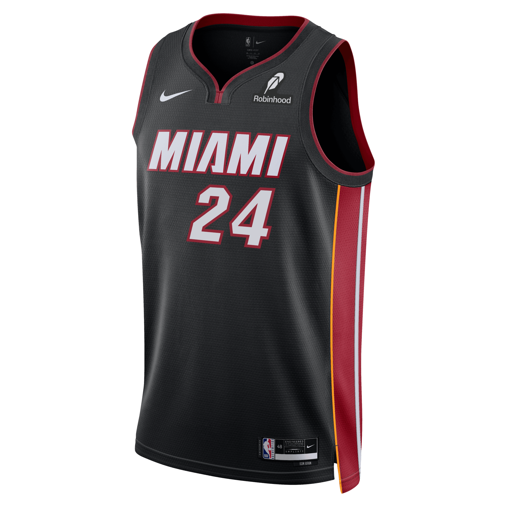 Haywood Highsmith Nike Miami HEAT Icon Black Swingman Jersey Men's Jersey Nike   