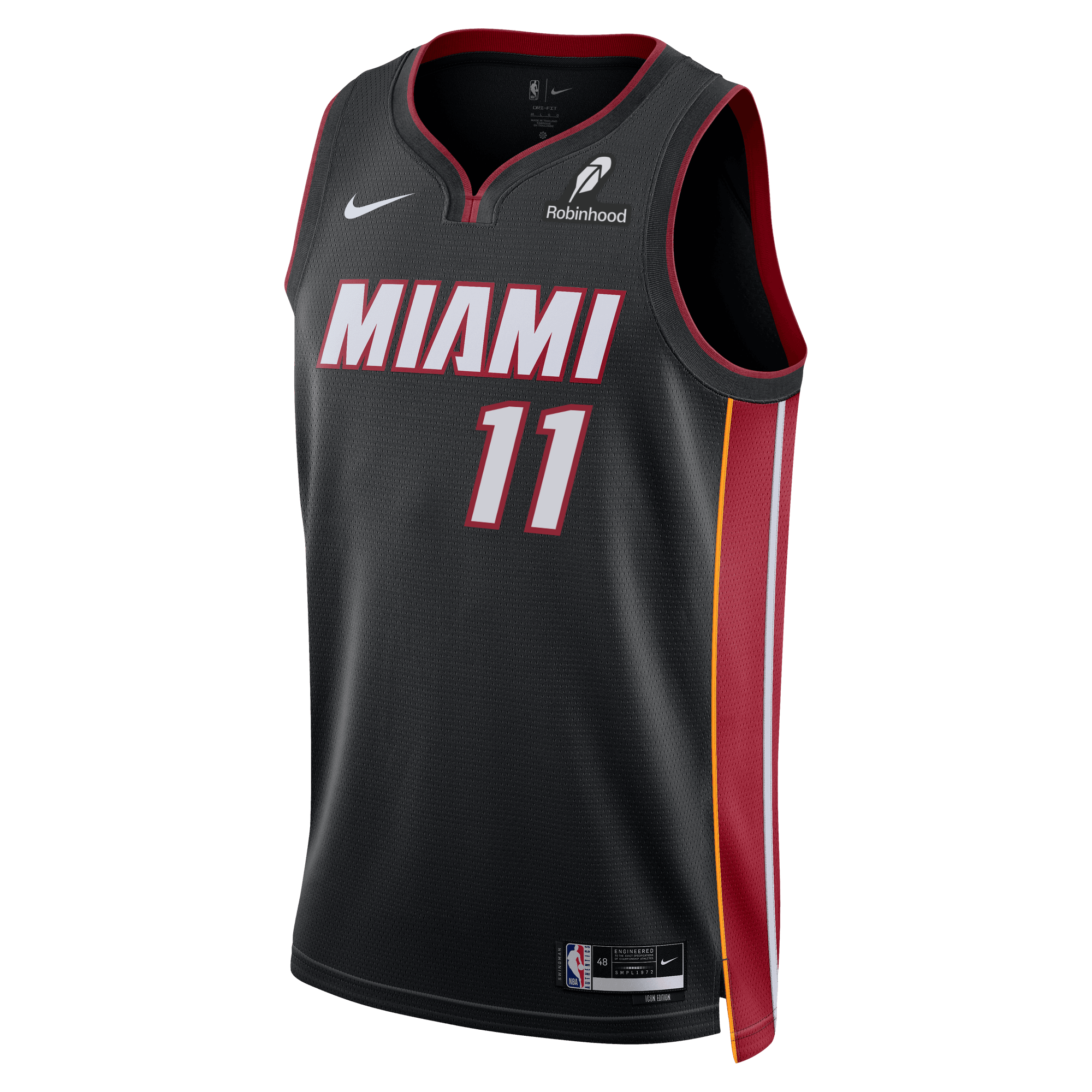 Jaime Jaquez Jr. Nike Miami HEAT Icon Black Swingman Jersey MENS JERSEYS NIKE   