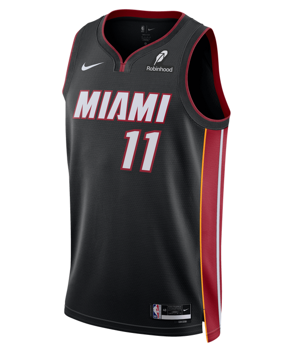 Jaime Jaquez Jr. Nike Miami HEAT Icon Black Swingman Jersey Men's Jersey Nike   