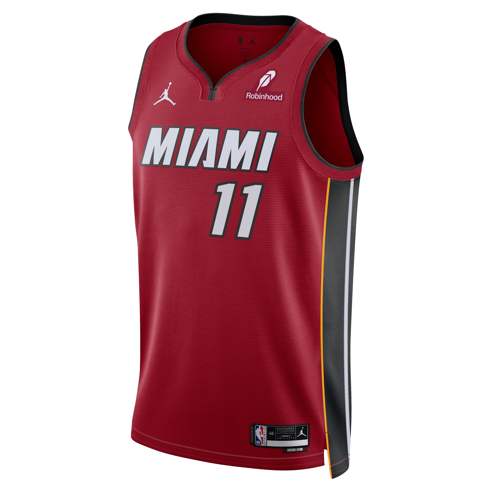 Jaime Jaquez Jr. Nike Jordan Brand Miami HEAT Statement Red Youth Swingman Jersey Youth Jersey Nike   