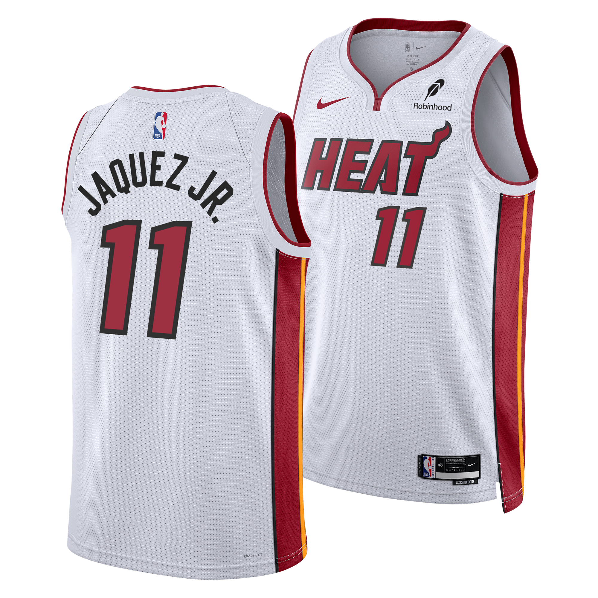 Jaime Jaquez Jr. Nike Miami HEAT Association White Swingman Jersey Men's Jersey Nike   