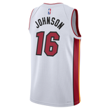 Keshad Johnson Nike Miami HEAT Association White Youth Swingman Jersey - 2