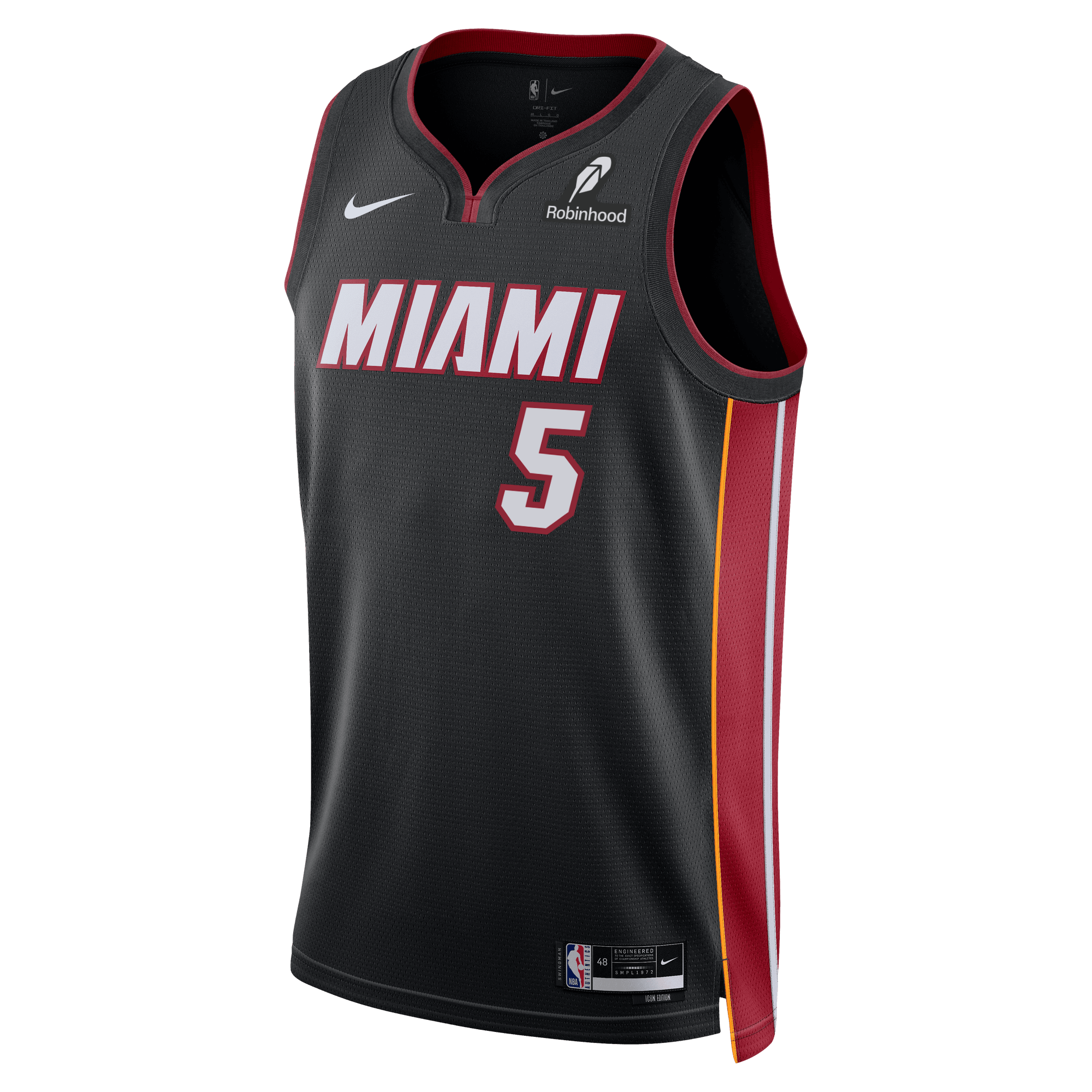 Nikola Jović Nike Icon Black Swingman Jersey Men's Jersey Nike   