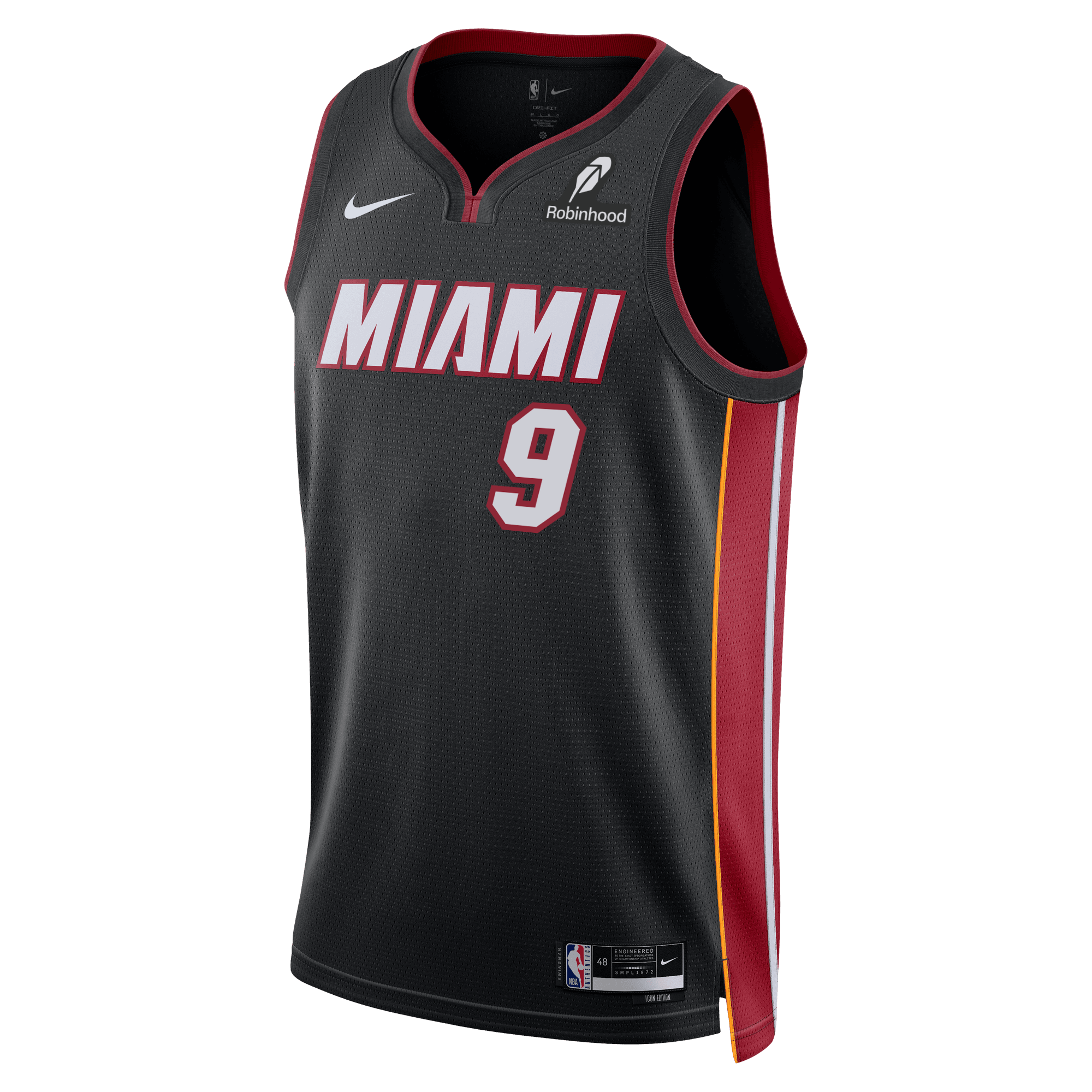 Pelle Larsson Nike Miami HEAT Icon Black Swingman Jersey Men's Jersey Nike   