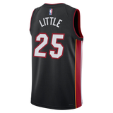 Nassir Little Nike Miami HEAT Icon Black Swingman Jersey - 2