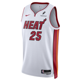 Nassir Little Nike Miami HEAT Association White Youth Swingman Jersey - 1