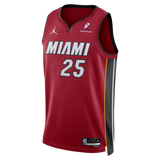 Nassir Little Nike Jordan Brand Miami HEAT Statement Red Swingman Youth Jersey - 1