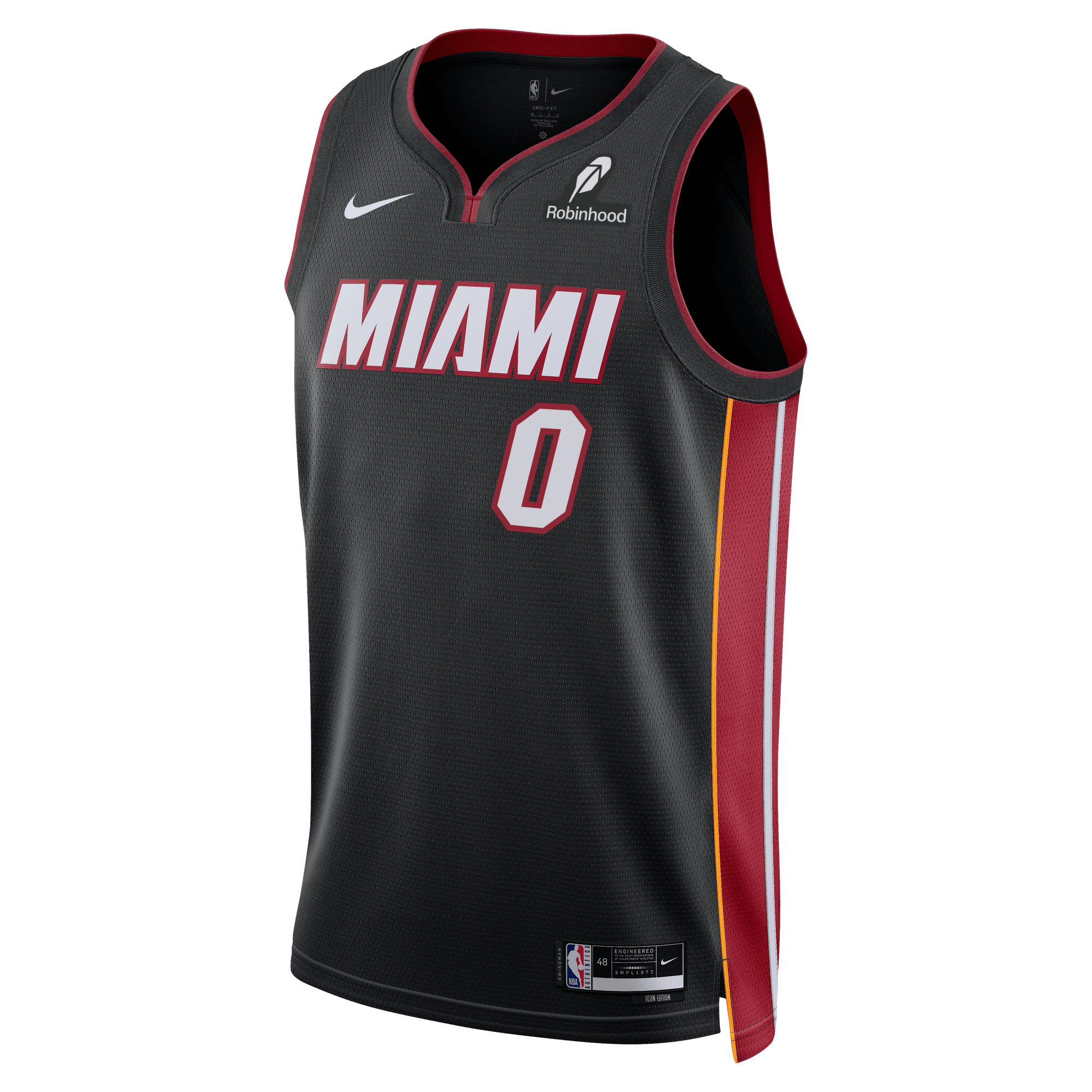 Josh Richardson Nike Miami HEAT Icon Black Swingman Jersey Men's Jersey Nike   