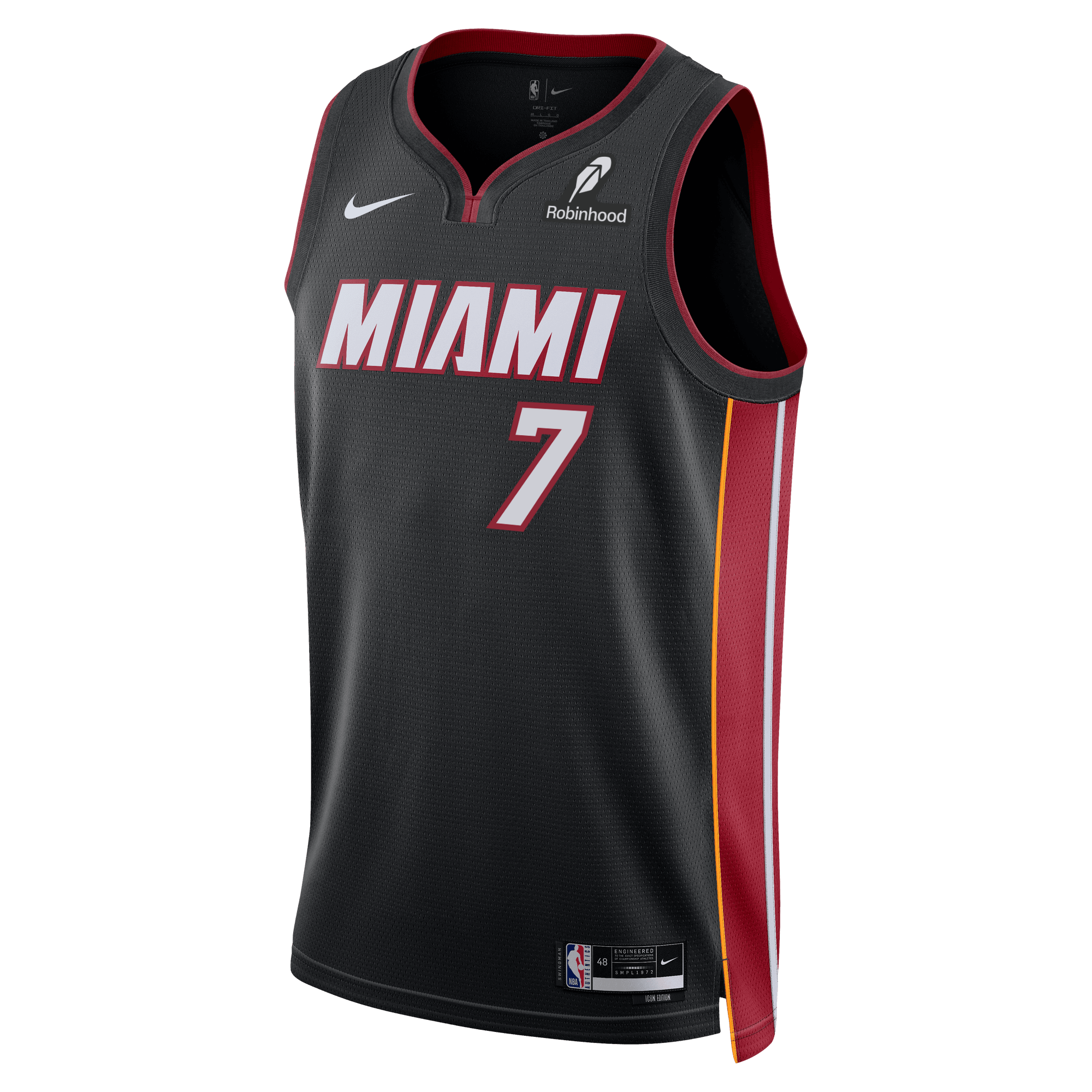 Kel'el Ware Nike Miami HEAT Icon Black Youth Swingman Jersey Youth Jersey Nike   