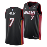 Kel'el Ware Nike Miami HEAT Icon Black Youth Swingman Jersey - 3