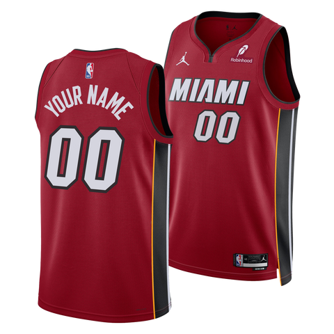 Personalized Nike Jordan Brand Miami HEAT Statement Red Swingman Youth Jersey