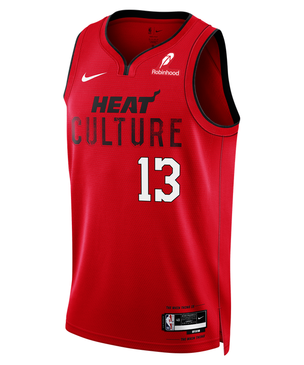 Bam Adebayo Nike HEAT Culture: Blood Red Youth Swingman Jersey Youth Jersey Nike   