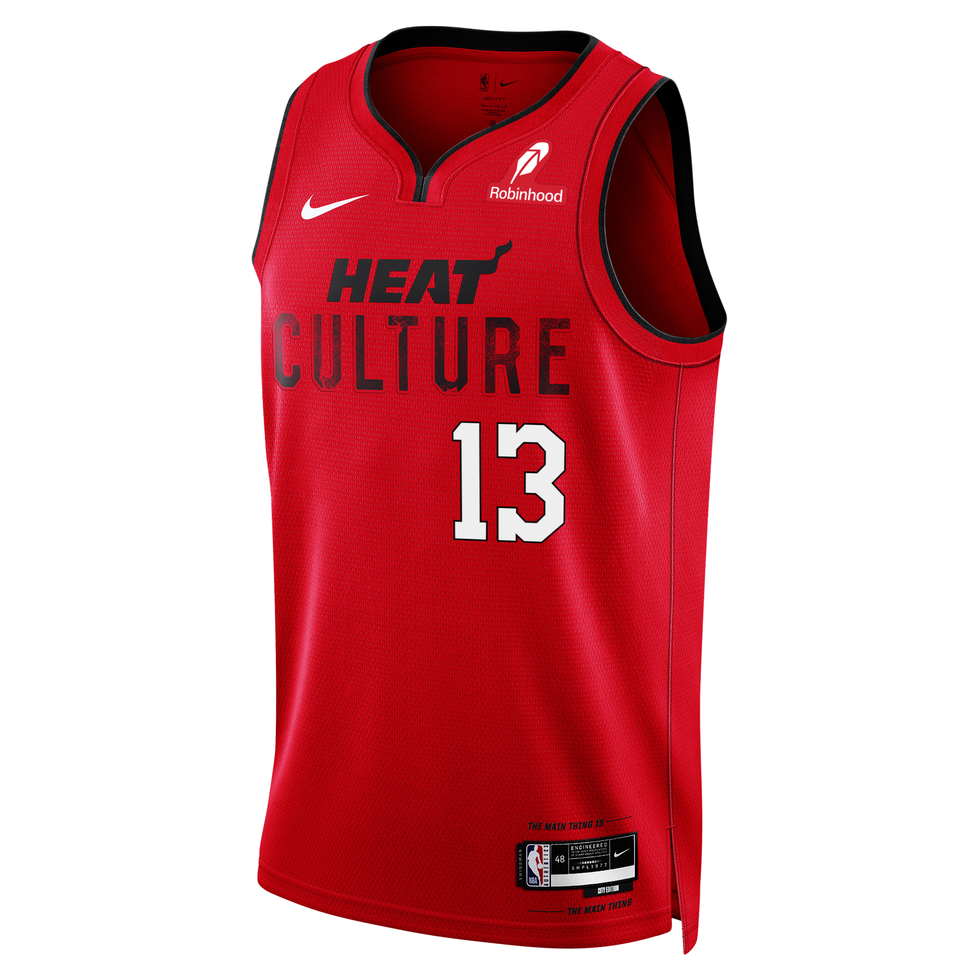 Bam Adebayo Nike HEAT Culture: Blood Red Swingman Jersey Men's Jersey Nike   