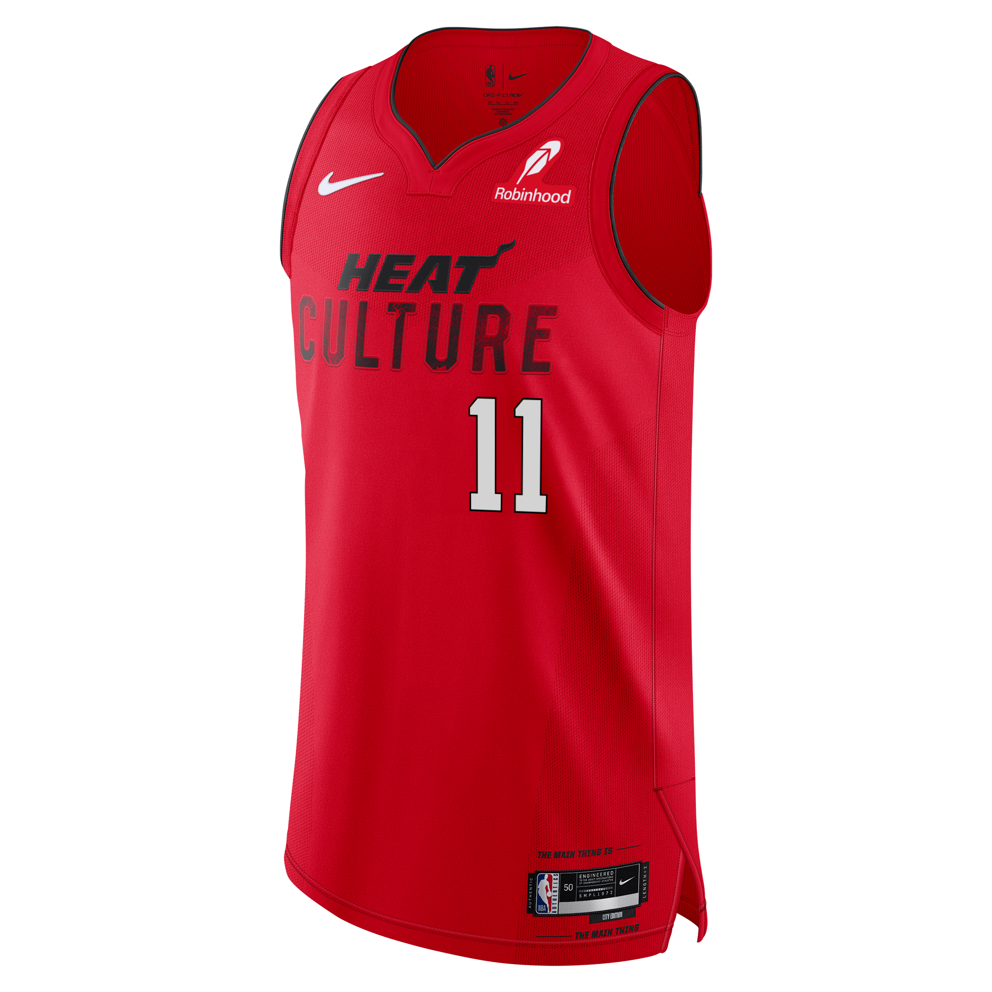 Jaime Jaquez Jr. Nike HEAT Culture: Blood Red Authentic Jersey Men's Jersey Nike   