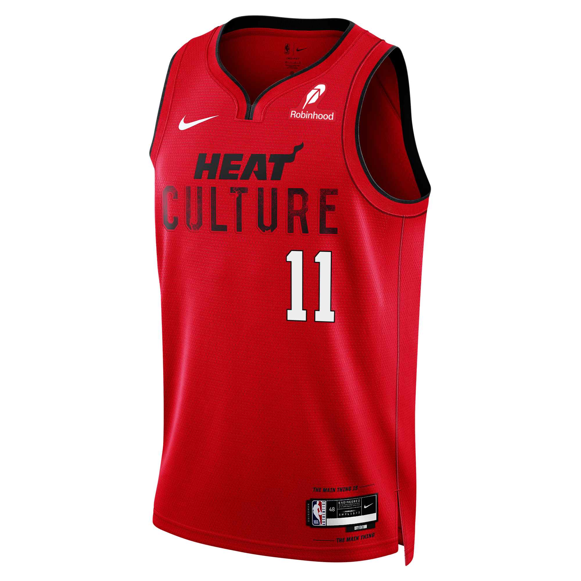 Jaime Jaquez Jr. Nike HEAT Culture: Blood Red Swingman Jersey Men's Jersey Nike   