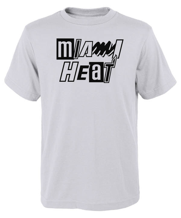 Miami HEAT Mashup Kids White Tee Kids Tee Outerstuff   