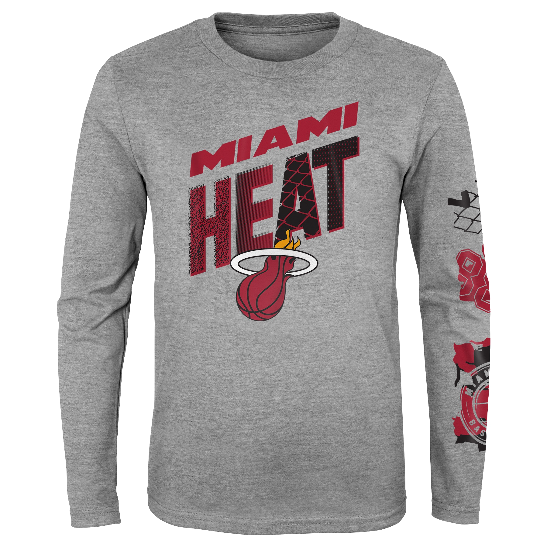 Miami HEAT Parks Wreck Long Sleeve Youth Tee Youth Tee Outerstuff   