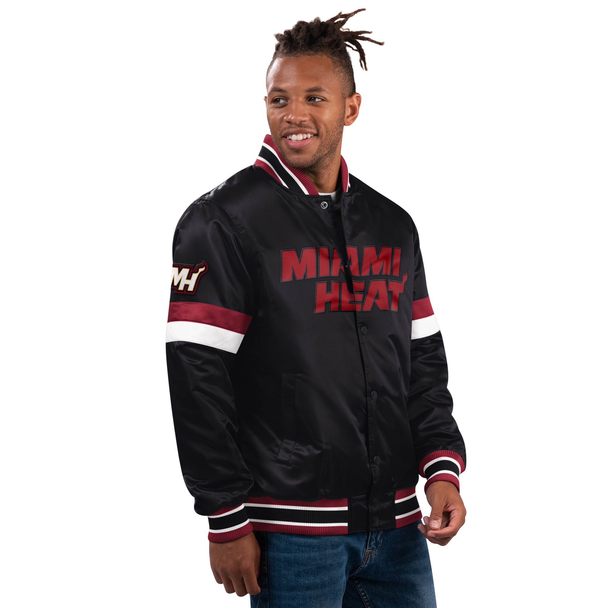 Starter Miami HEAT Varsity Home Game Jacket Men's Jacket G-III Sports   