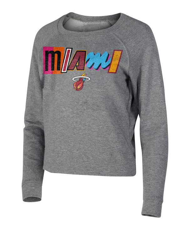 Concepts Sport Miami HEAT Mashup Women's Sweatshirt Women's Crewneck Sweater Concepts Sports   