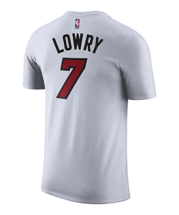 Kyle Lowry Nike Miami HEAT Association White Name & Number Tee Unisex Tee Nike   