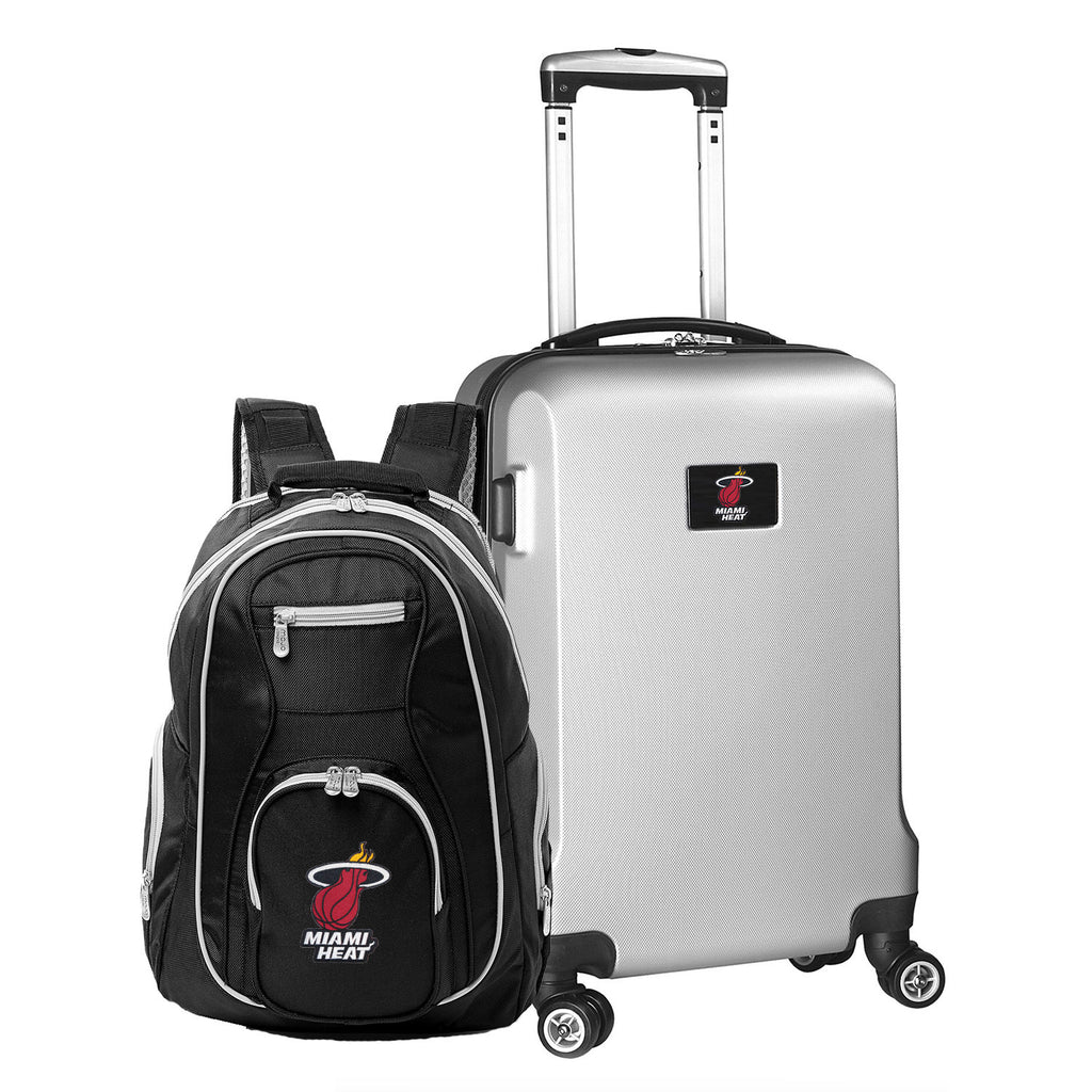 Miami HEAT Deluxe 2 Piece Black Backpack Carry-On Set NOV. MISC.Z MOJO    - featured image