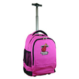 Miami HEAT 19" Premium Pink Wheeled Backpack - 1