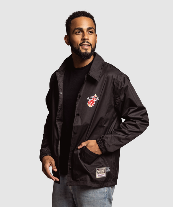 Court Culture x Mitchell & Ness Miami HEAT Coaches Jacket MENSOUTERWEAR MITCHELL & NESS   