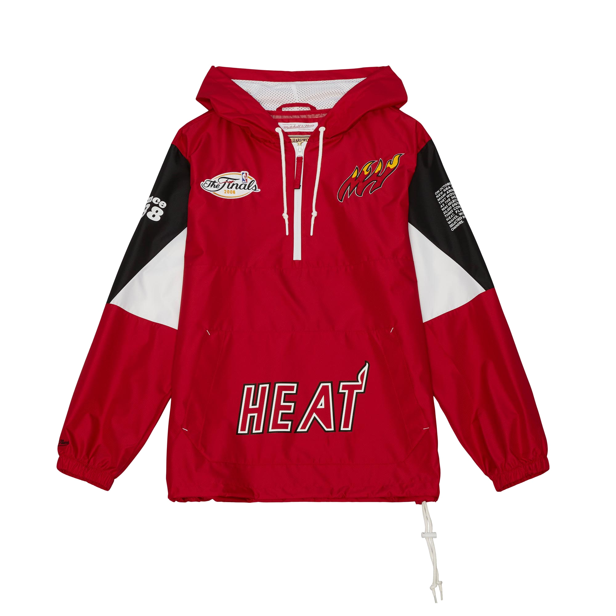 Mitchell and Ness Miami HEAT Origins Anorak Pullover Men's Hoodie Mitchell & Ness   