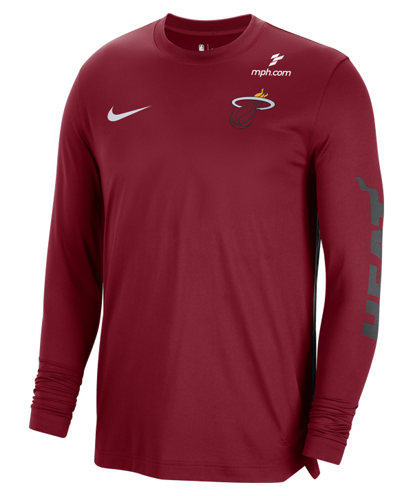 Nike Miami HEAT 2023-24 Pre-Game Long Sleeve Tee Men's Long Sleeve Tee Nike   