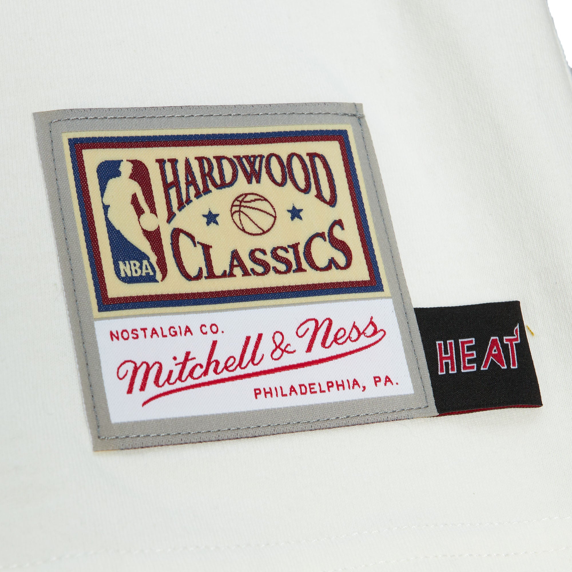 Mitchell & Ness Miami HEAT Cream Tee Men's Tee Mitchell & Ness