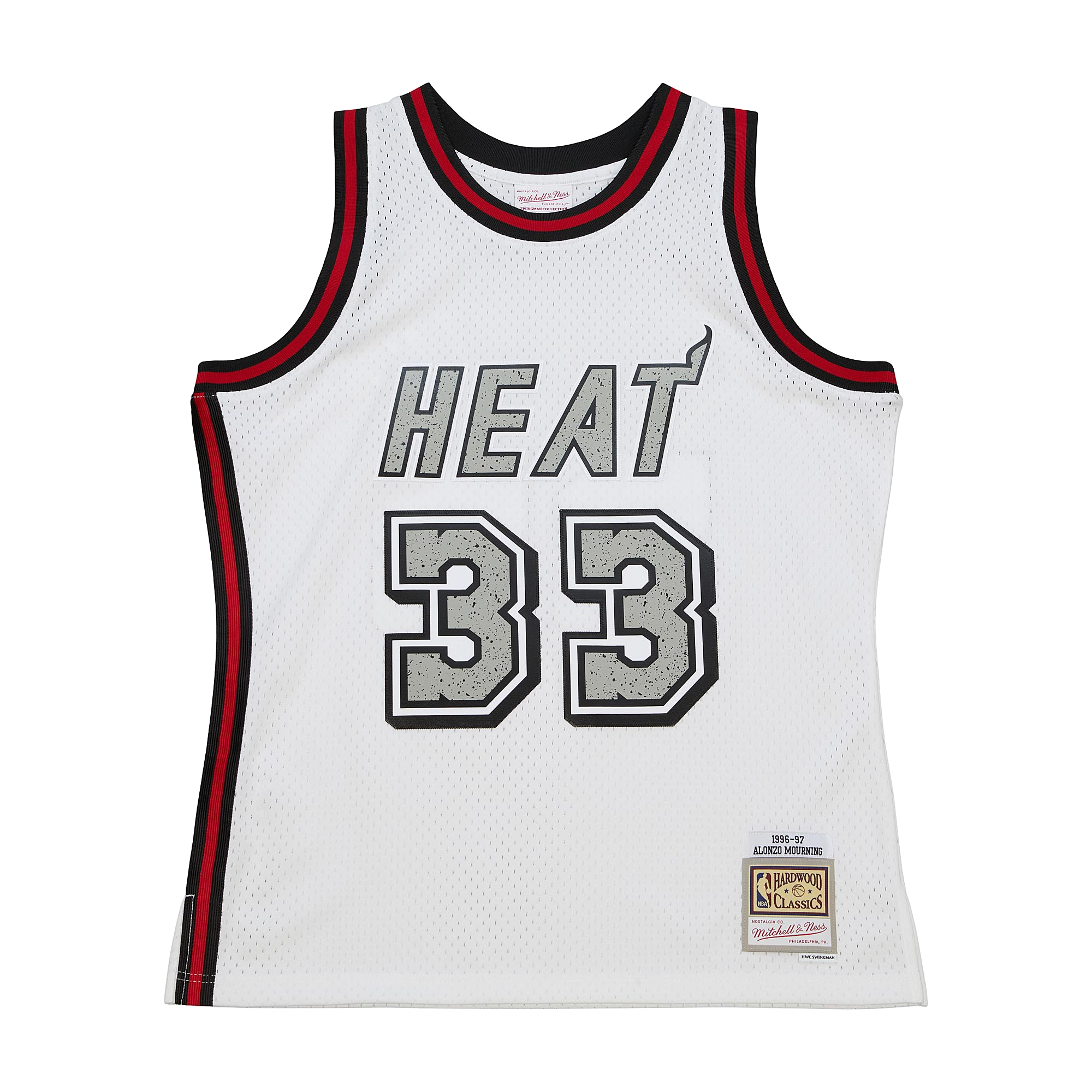 Alonzo Mourning Mitchell & Ness Miami HEAT Cement Swingman Jersey Men's Jersey Mitchell & Ness   