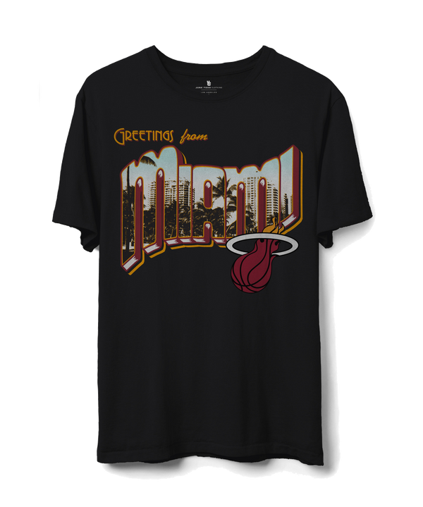 Junk Food Miami HEAT Postcard Tee Unisex Tee Junk Food   