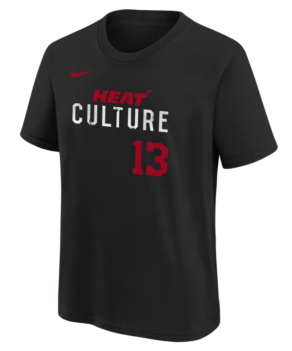 Bam Adebayo Nike HEAT Culture Name & Number Kids Tee Kids Tee Nike   