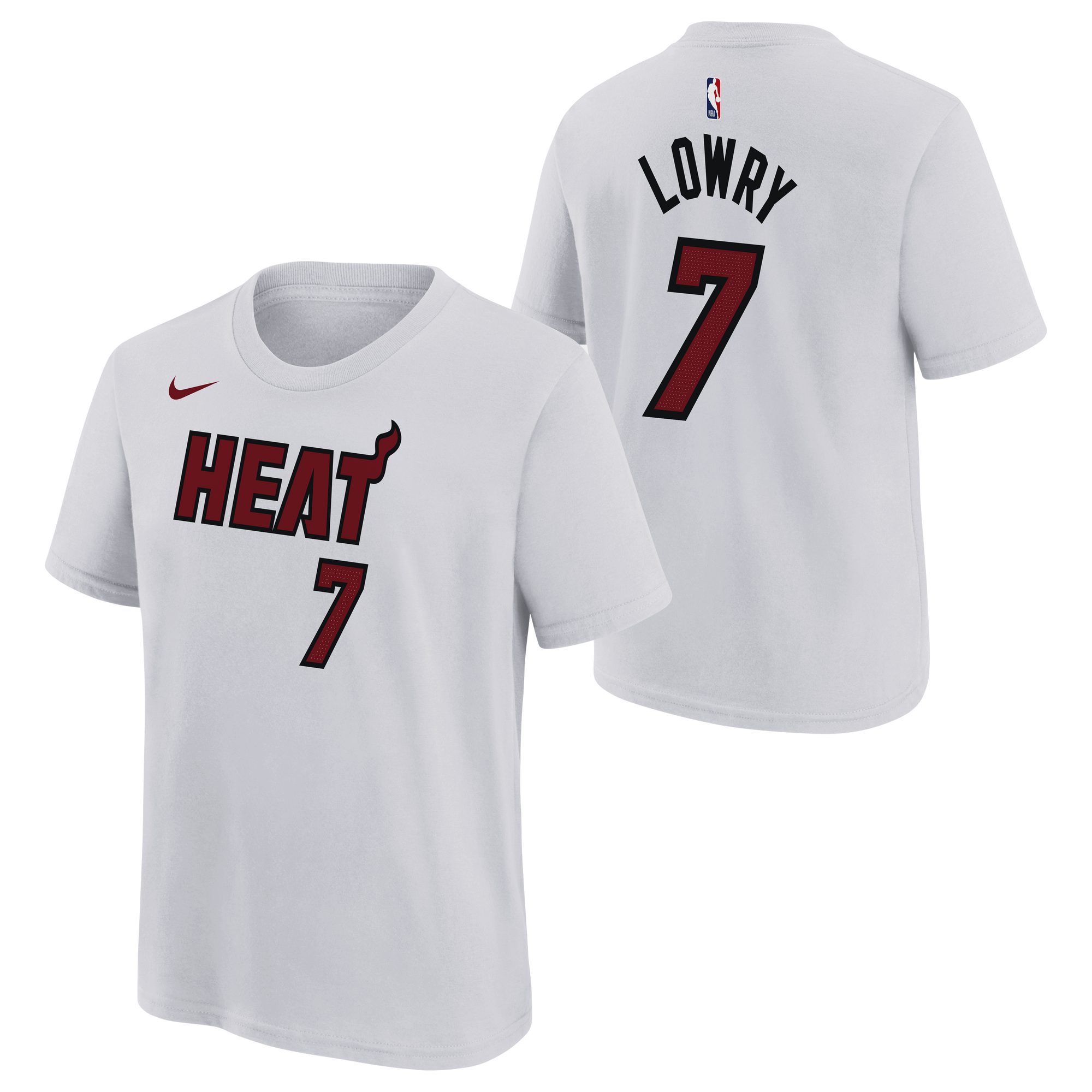 Kyle Lowry Nike Association White Name & Number Youth Tee Youth Tee Nike   