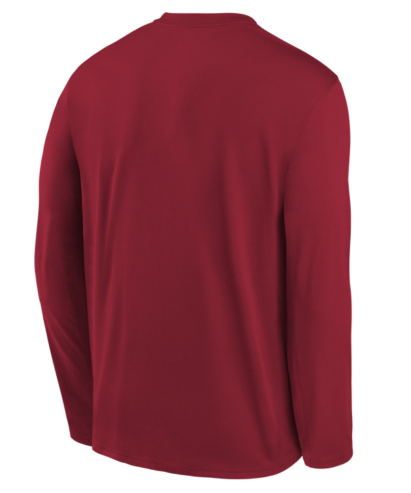 Nike Miami HEAT 2023-24 On-Court Red Practice Long Sleeve Youth Tee Youth Long Sleeve Tee Nike   