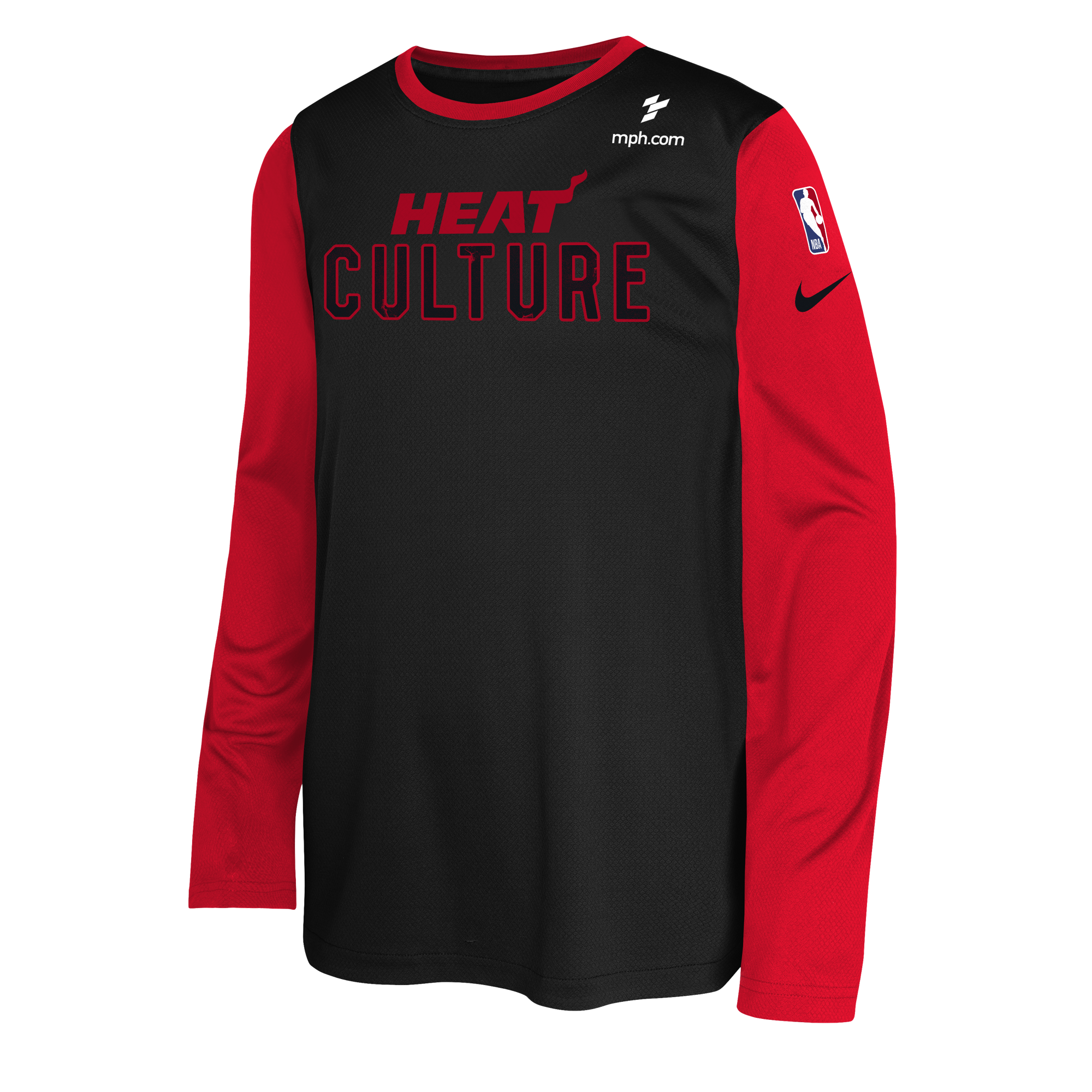 Nike HEAT Culture: Blood Red Youth Warmup Long Sleeve Tee Youth Long Sleeve Tee Nike