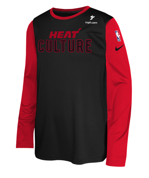 Nike HEAT Culture: Blood Red Youth Warmup Long Sleeve Tee Youth Long Sleeve Tee Nike