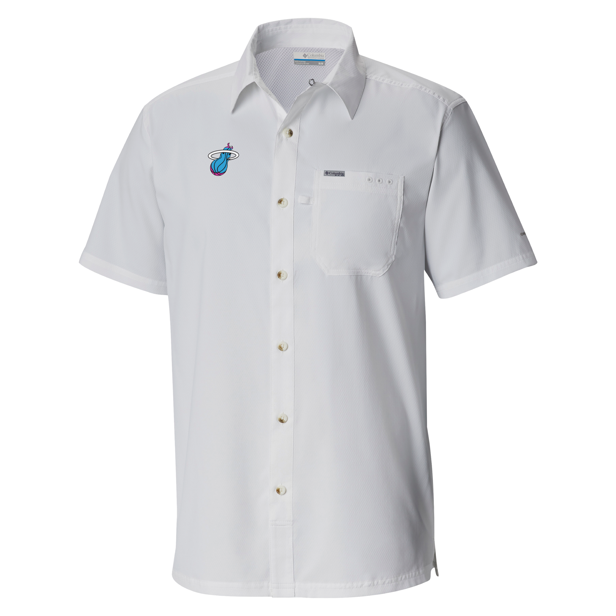 Columbia Miami HEAT Original Vice Logo Slack Tide Shirt Men's Button Down Columbia Outdoor